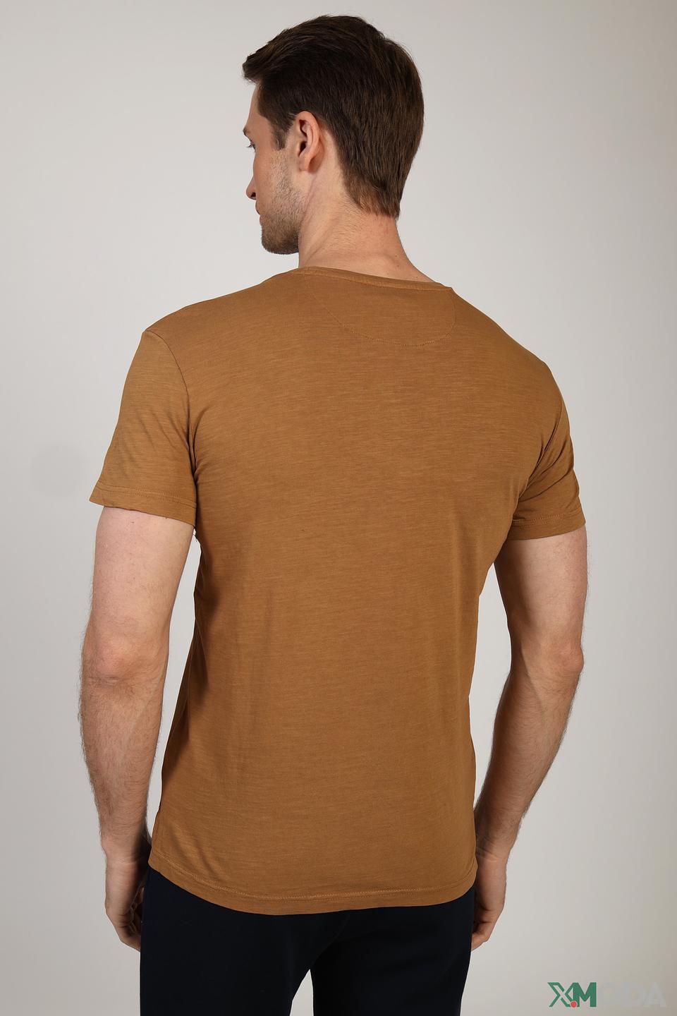 Футболка Gaudi Jeans с принтом коричневая