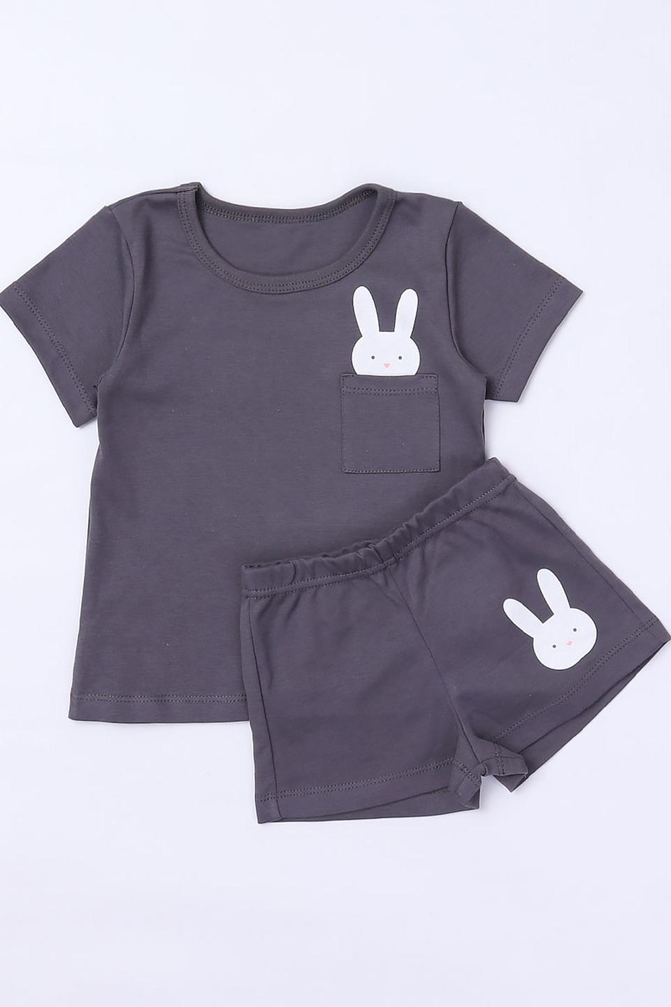 Комплект КотМарКот серый с зайчиком