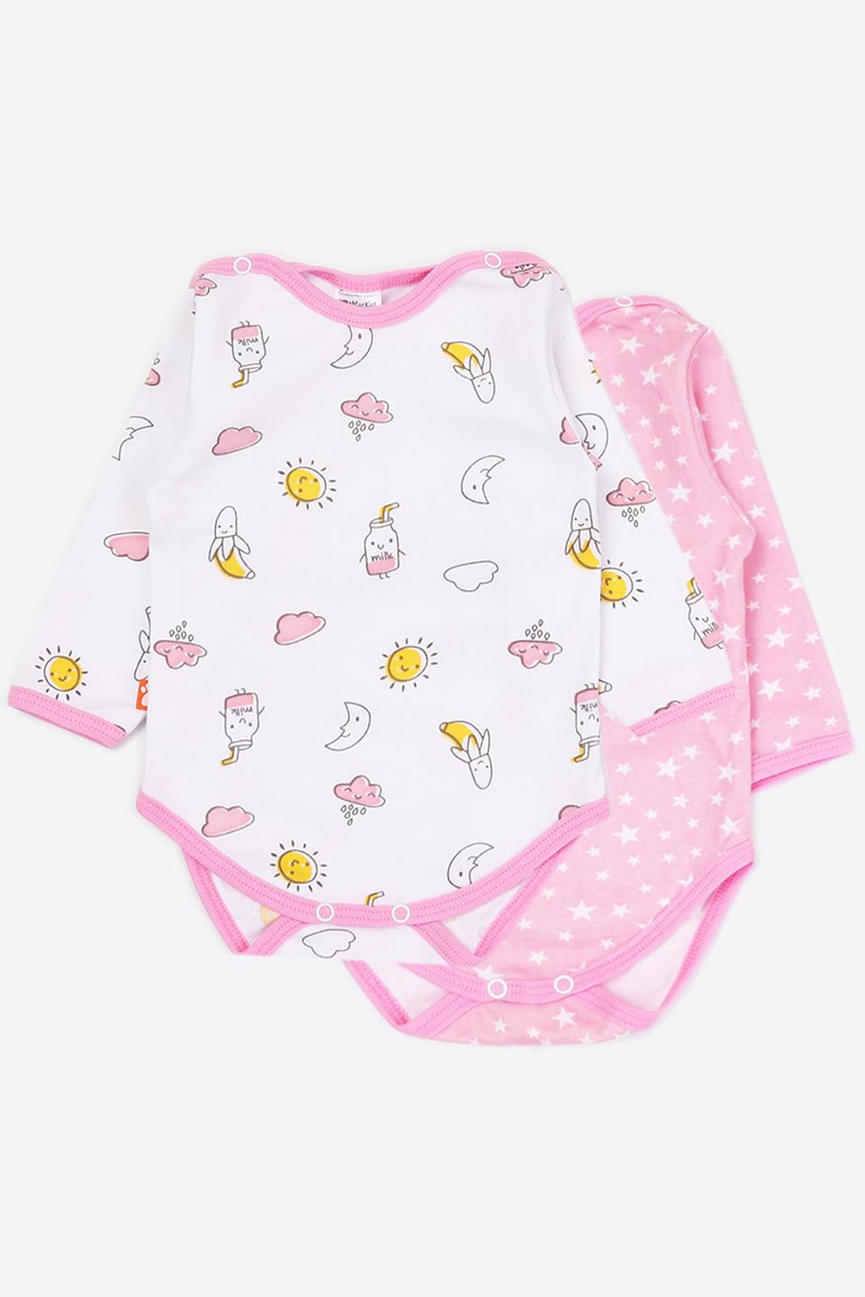 Боди КотМарКот звёзды розовый