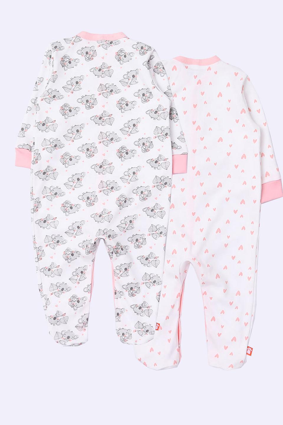 Комбинезон КотМарКот с котятами и сердечками молочный