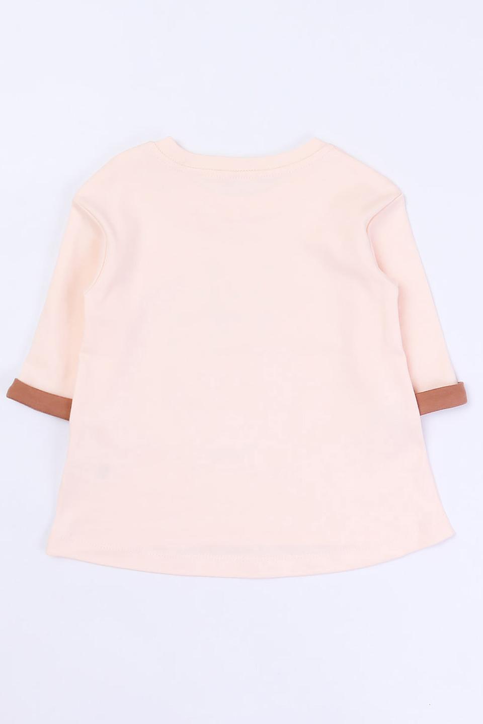 Футболка КотМарКот girl бежевая с белкой