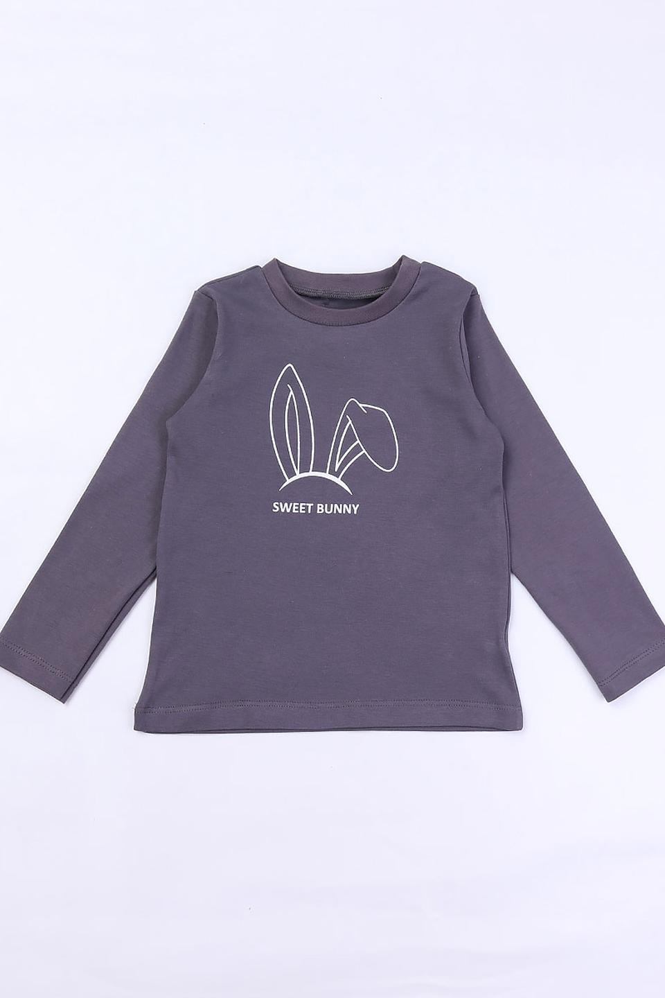 Футболка КотМарКот girl серая с зайчиком