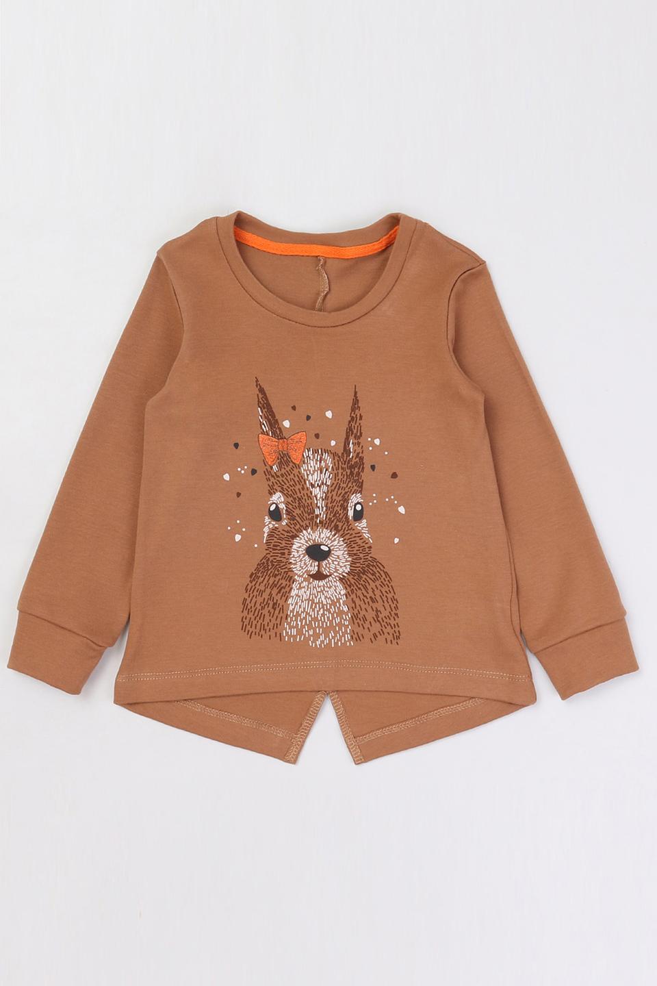 Футболка КотМарКот с белкой коричневая