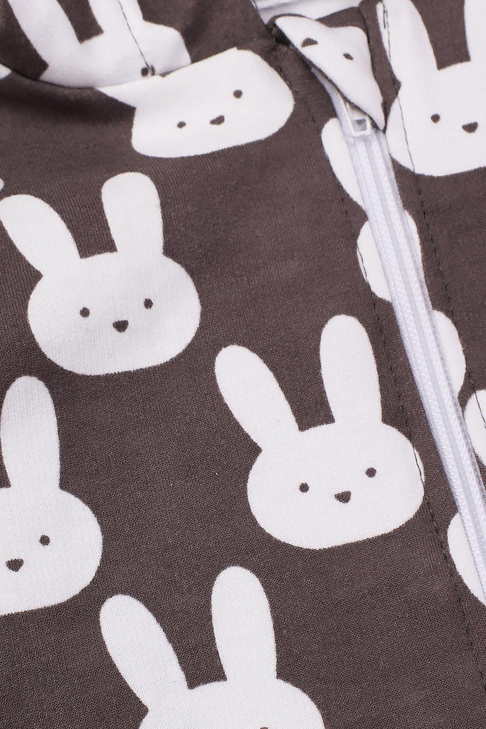 Джемпер КотМарКот с зайчиками серый