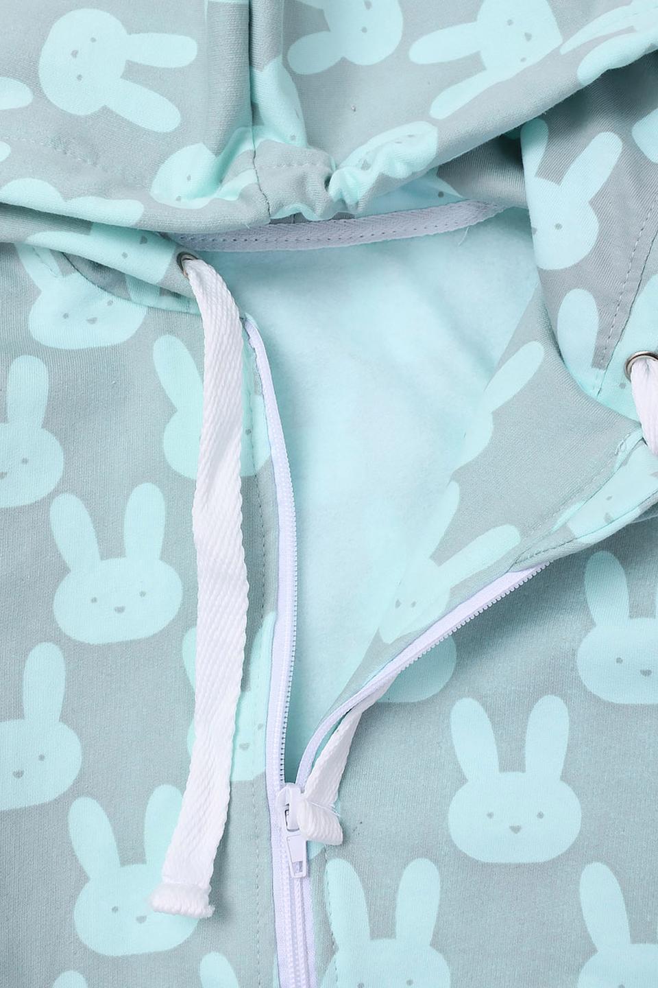 Кардиган КотМарКот с зайчиками мятный