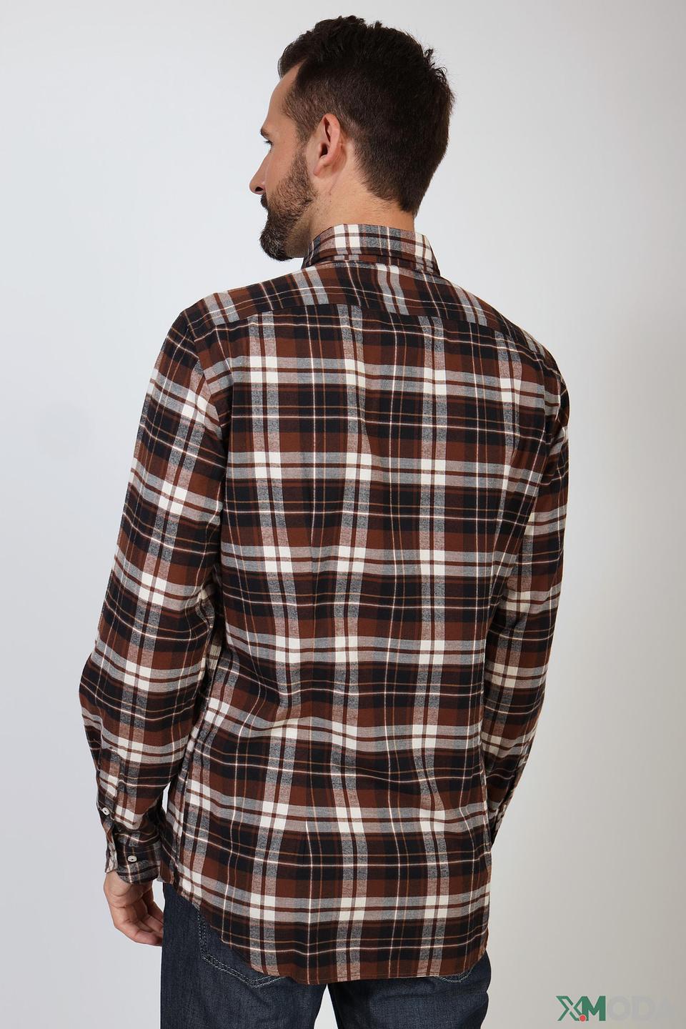 Рубашка Windsor в клетку коричневая