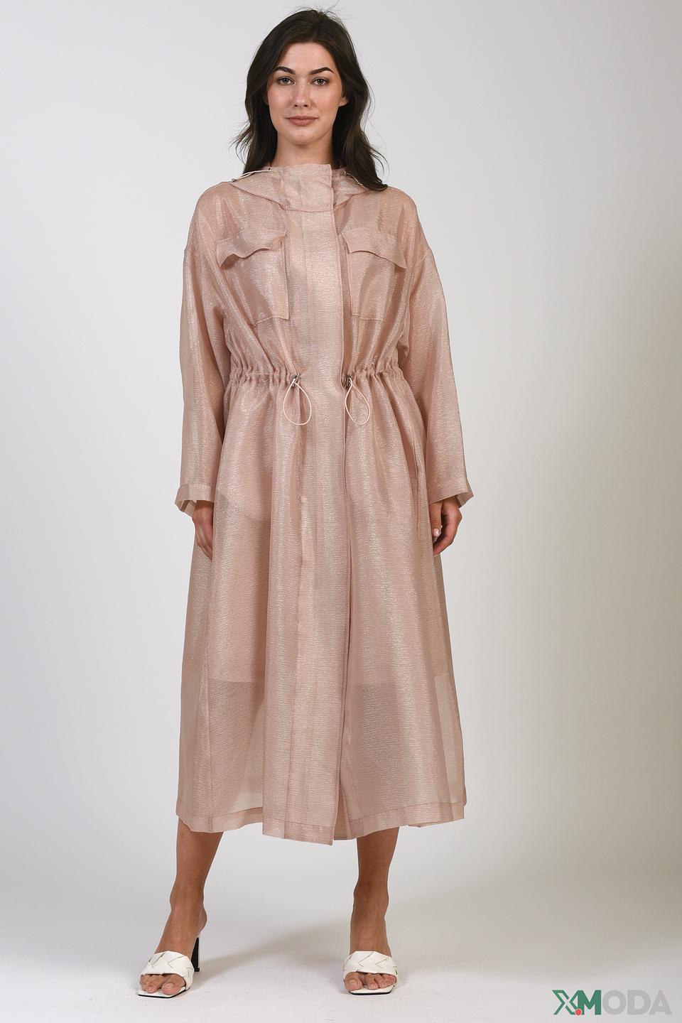 Пальто Emporio Armani бледно-розовое