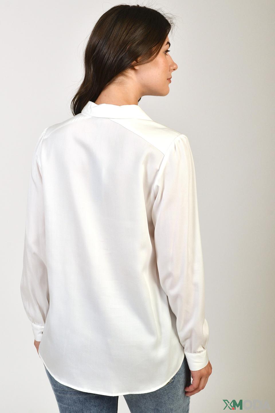 Блуза Comma из лиоцела белая