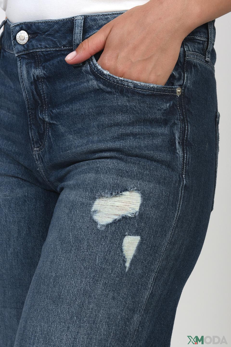 Джинсы QS клеш, потёртости