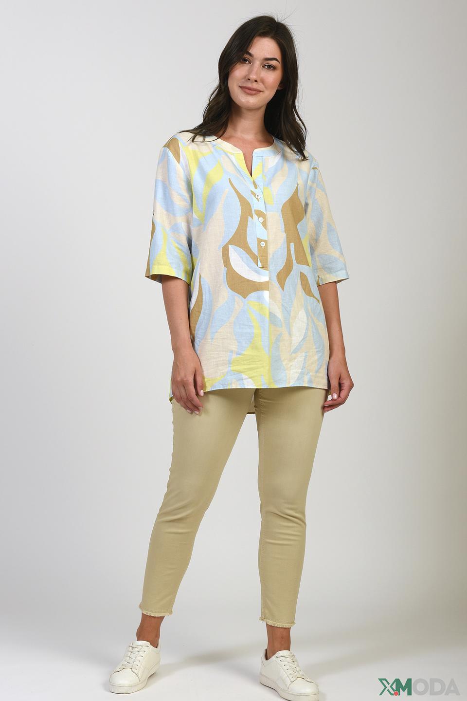 Джинсы Angels с вышивкой бежевые