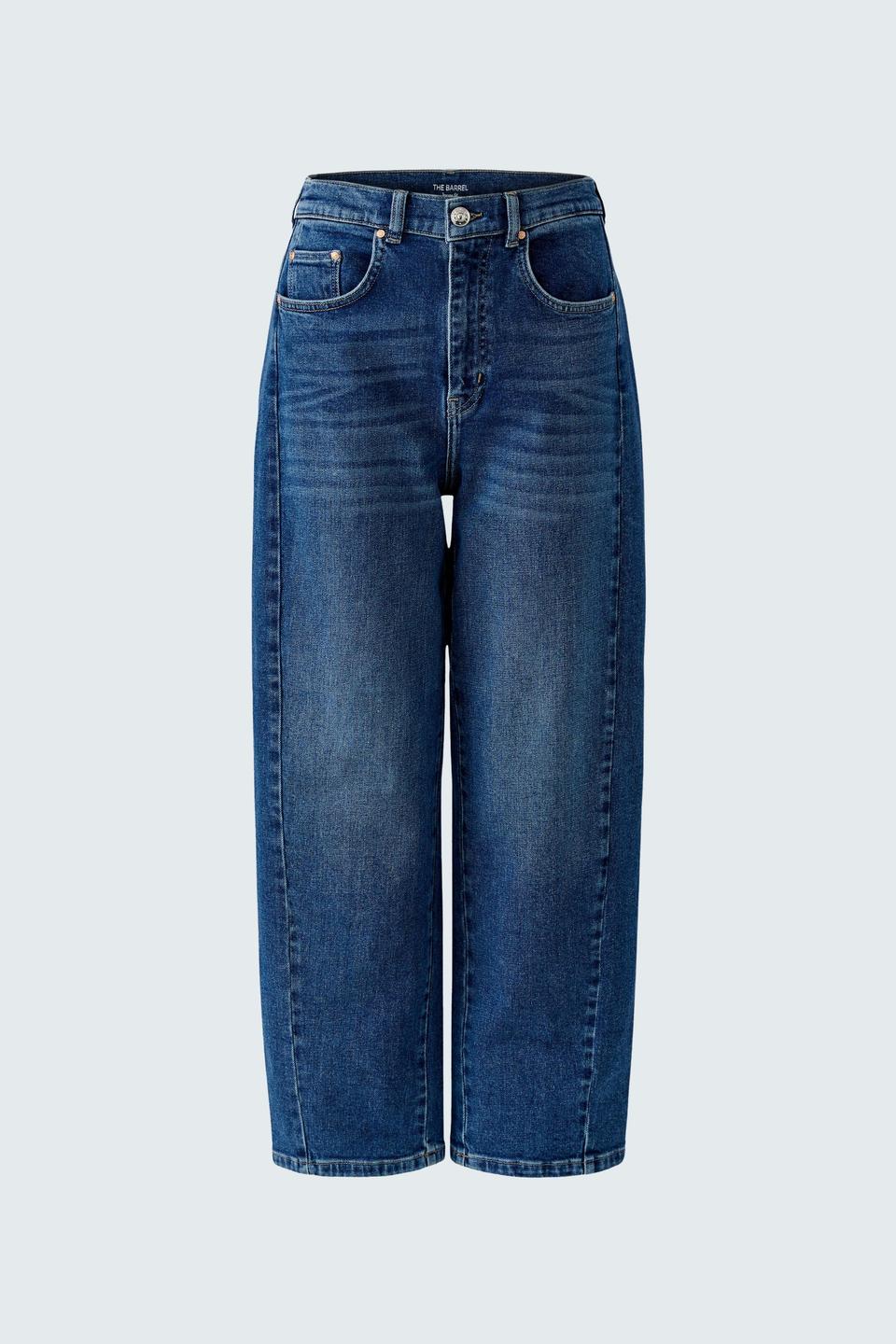 Синие джинсы-бочонок Oui