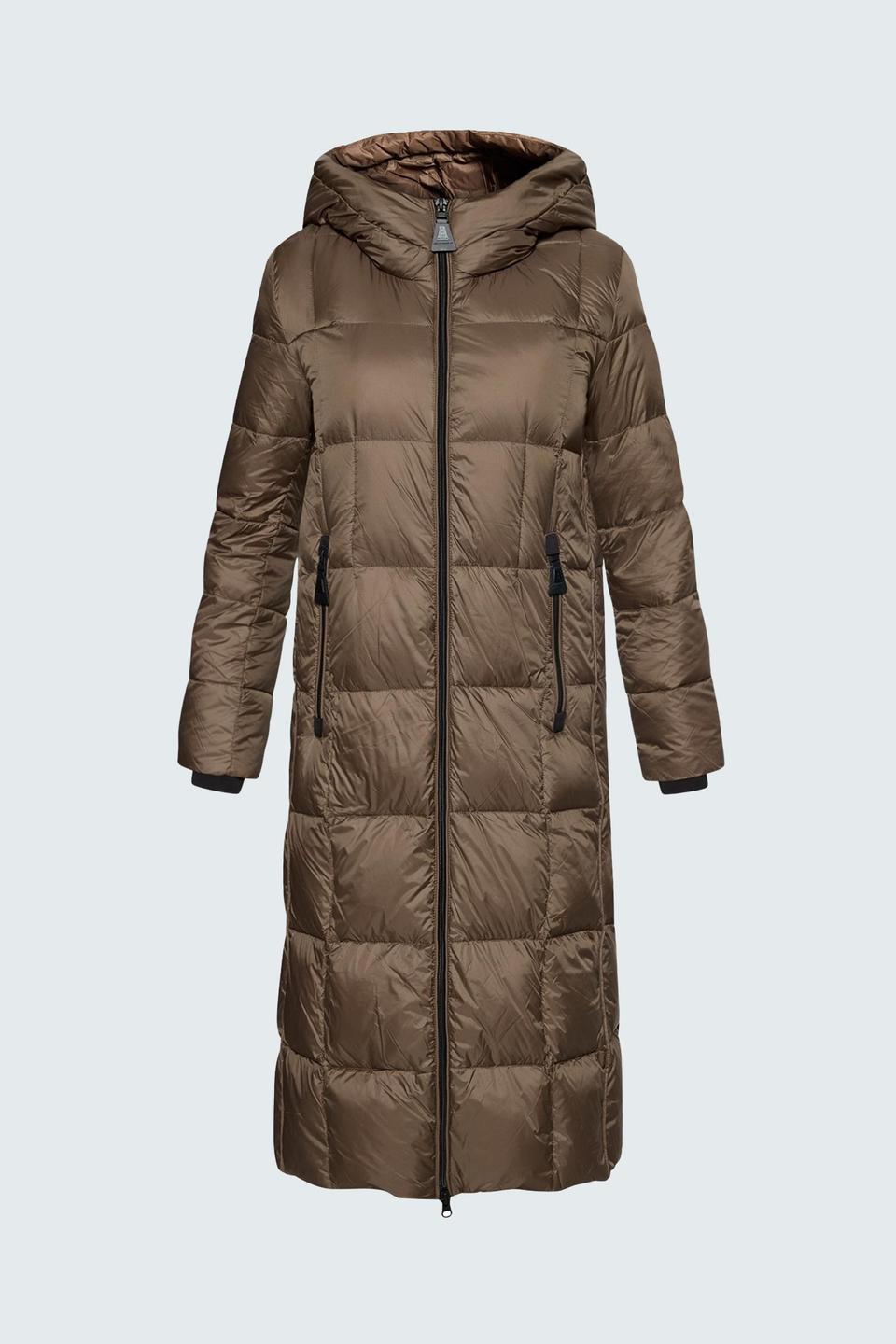 Коричневое стеганое пальто с капюшоном Betty Barclay outdoor