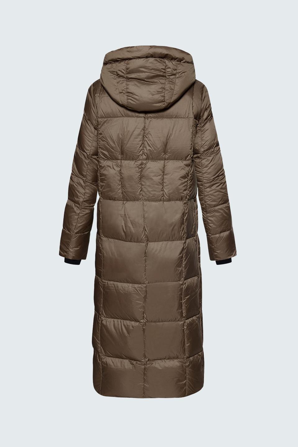 Коричневое стеганое пальто с капюшоном Betty Barclay outdoor