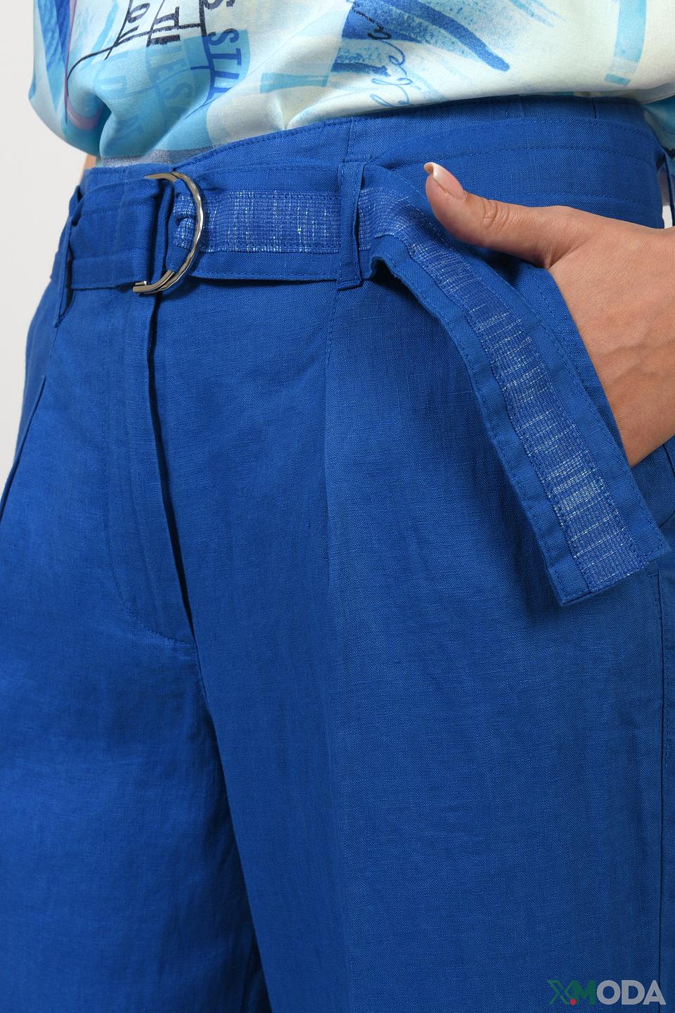 Брюки Taifun лен прямые синие