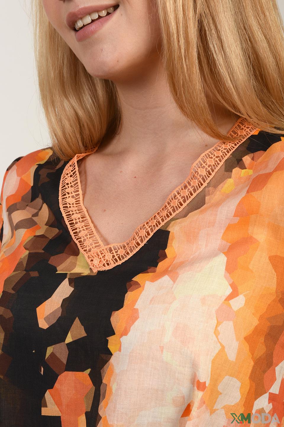 Блуза Taifun с принтом оранжевый