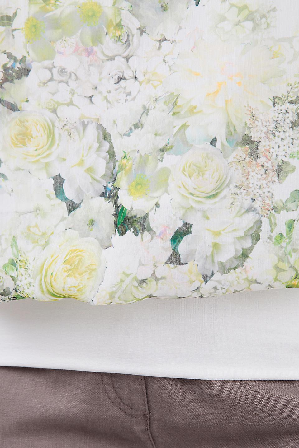 Блуза Steilmann с цветочным принтом, белая