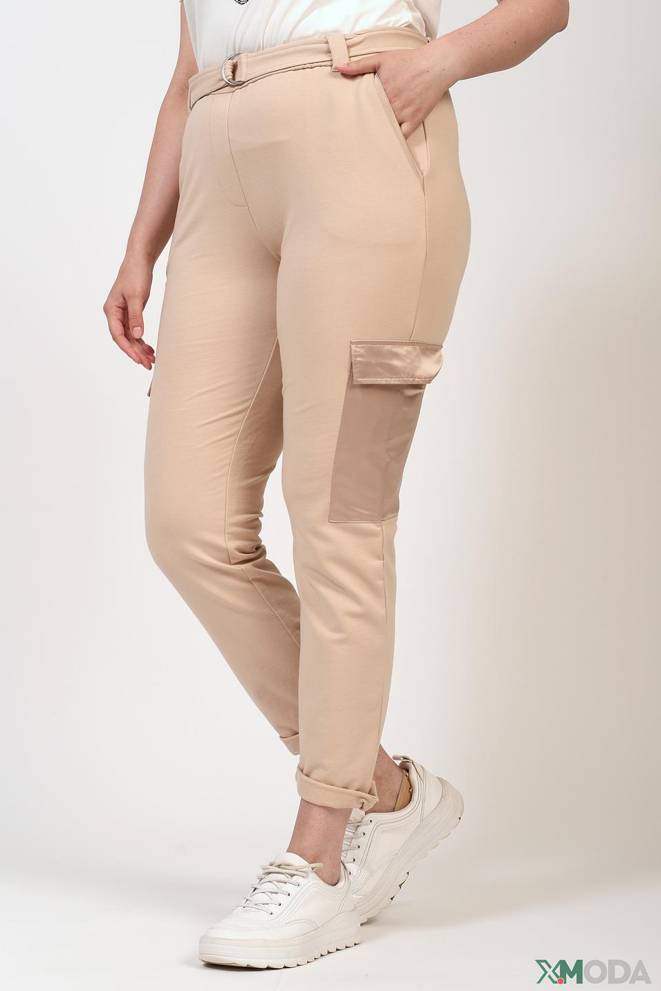 Брюки Samoon карго бежевые