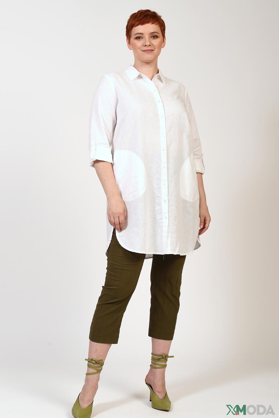 Рубашка Frapp оверсайз белая