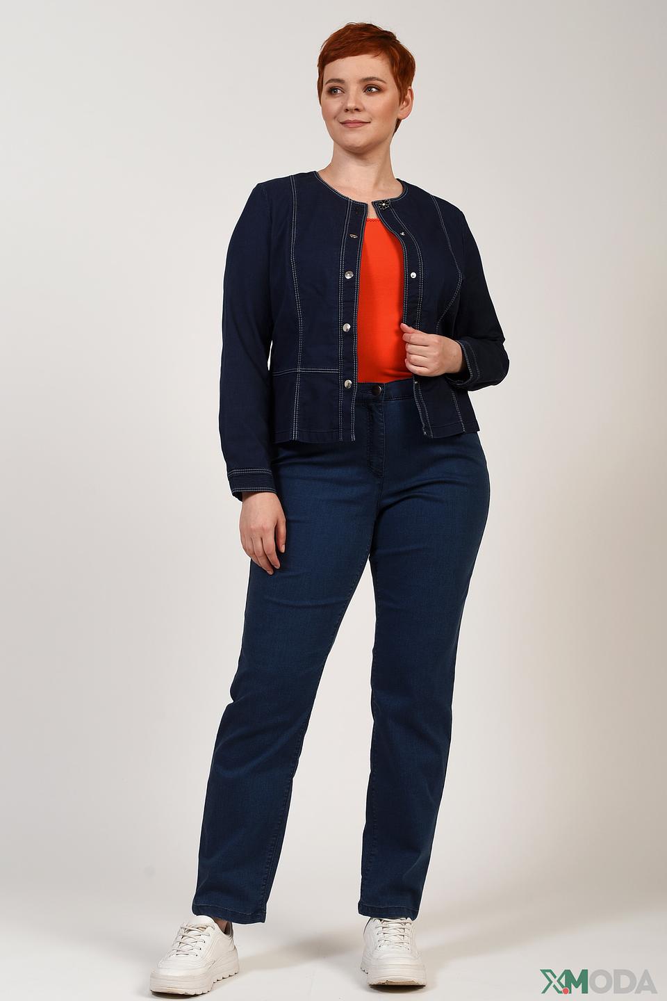 Жакет Frank Walder с контрастной отделкой синий