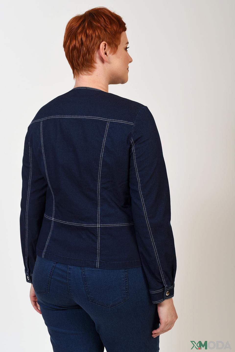 Жакет Frank Walder с контрастной отделкой синий