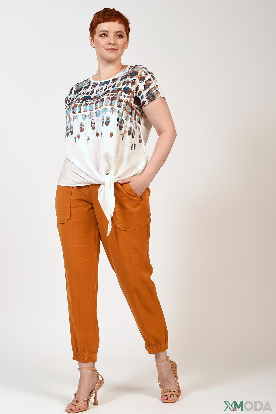 Брюки Via Appia DUE терракотовые