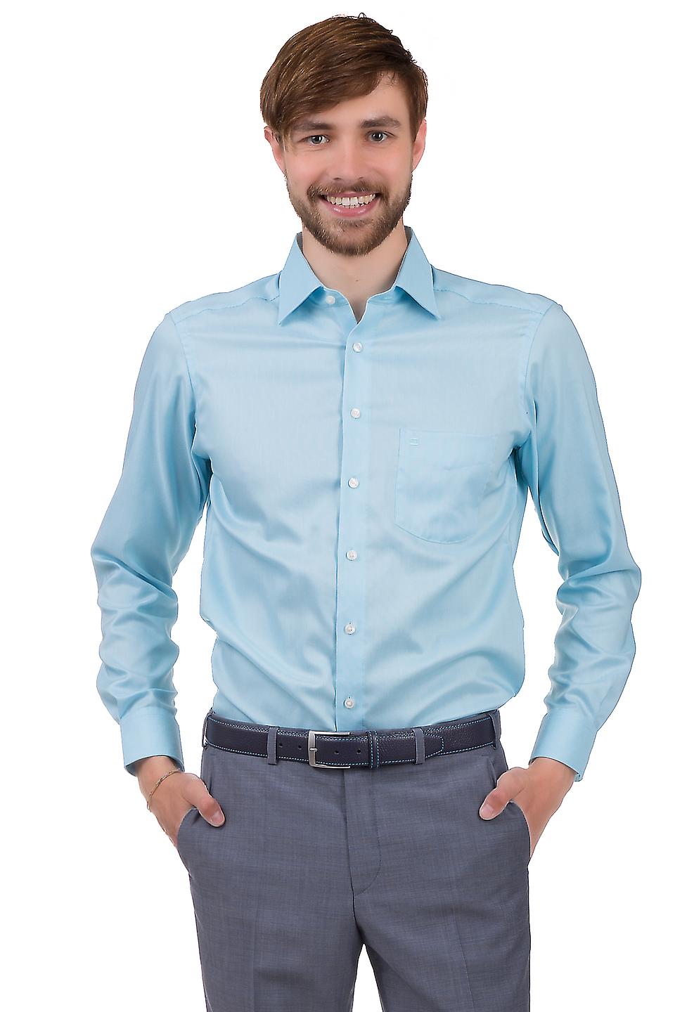 Рубашка Olymp голубая приталенная