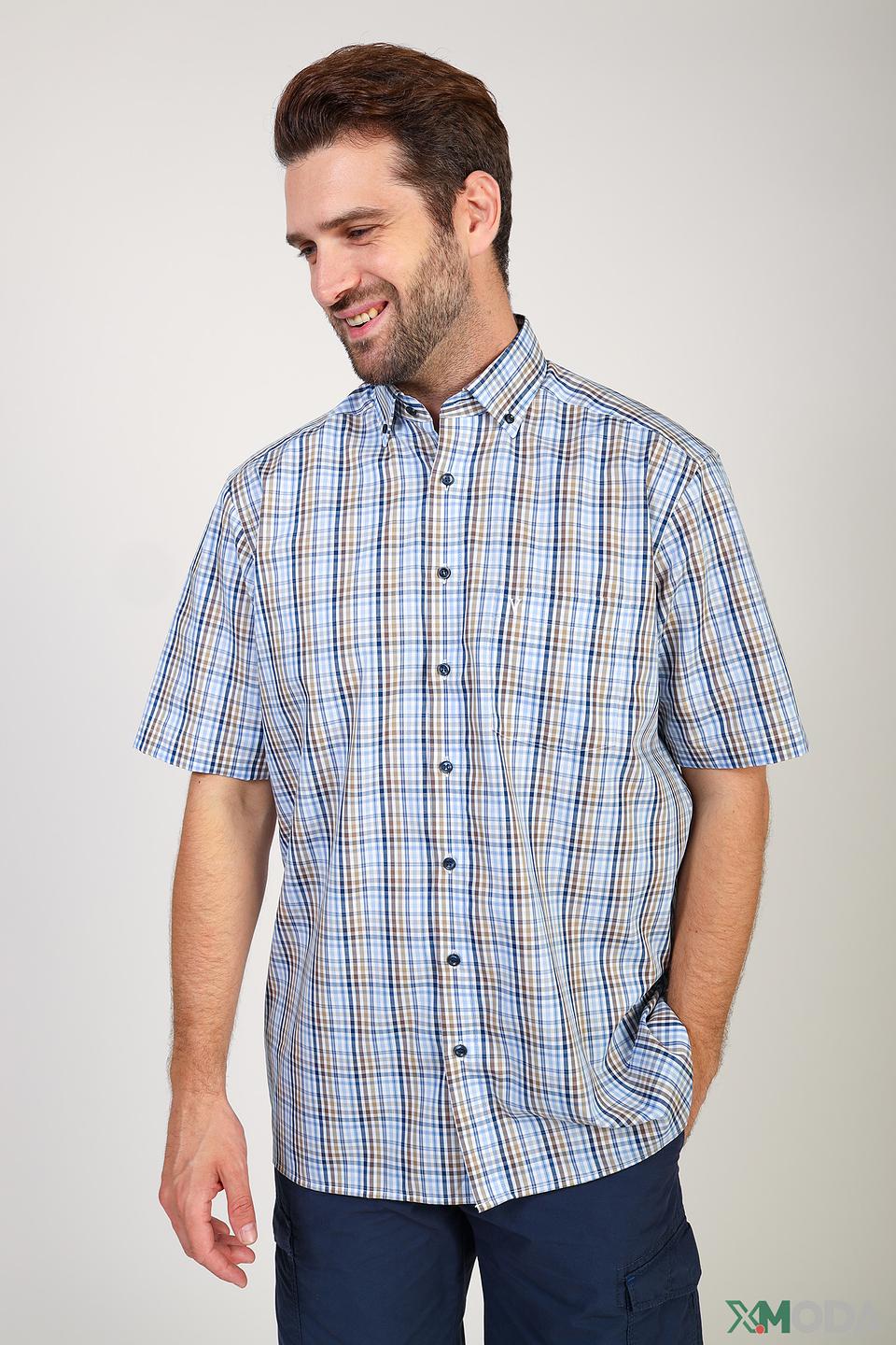 Рубашка кр Marvelis в клетку