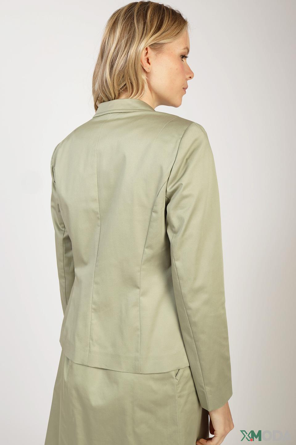 Жакет Betty Barclay оливковый классический из хлопка