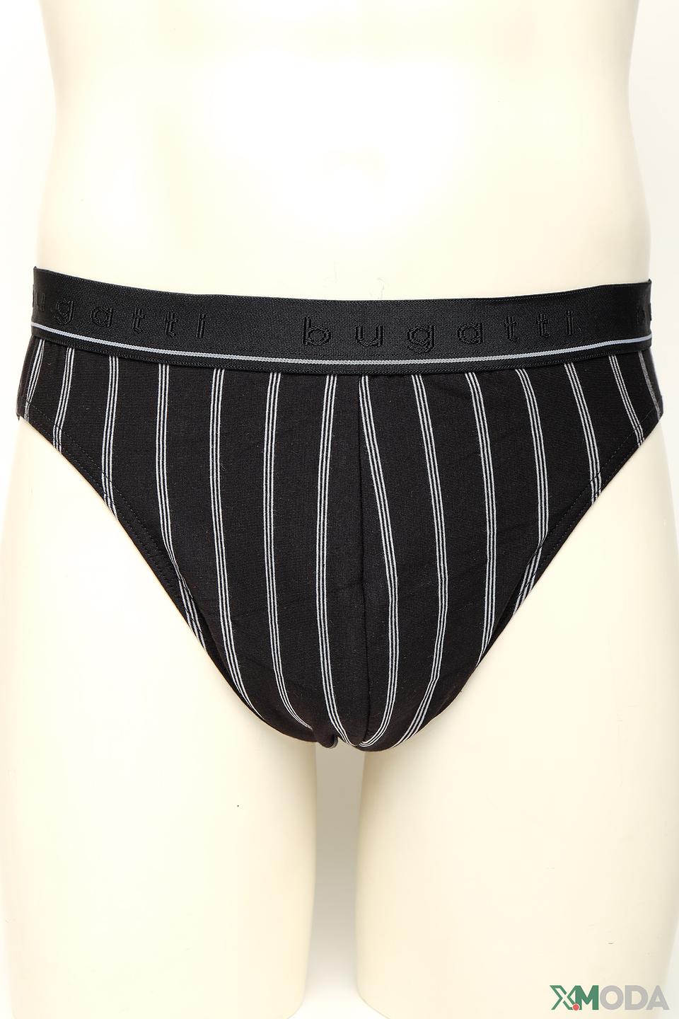 Трусы Bugatti ACC мужские черные в полоску