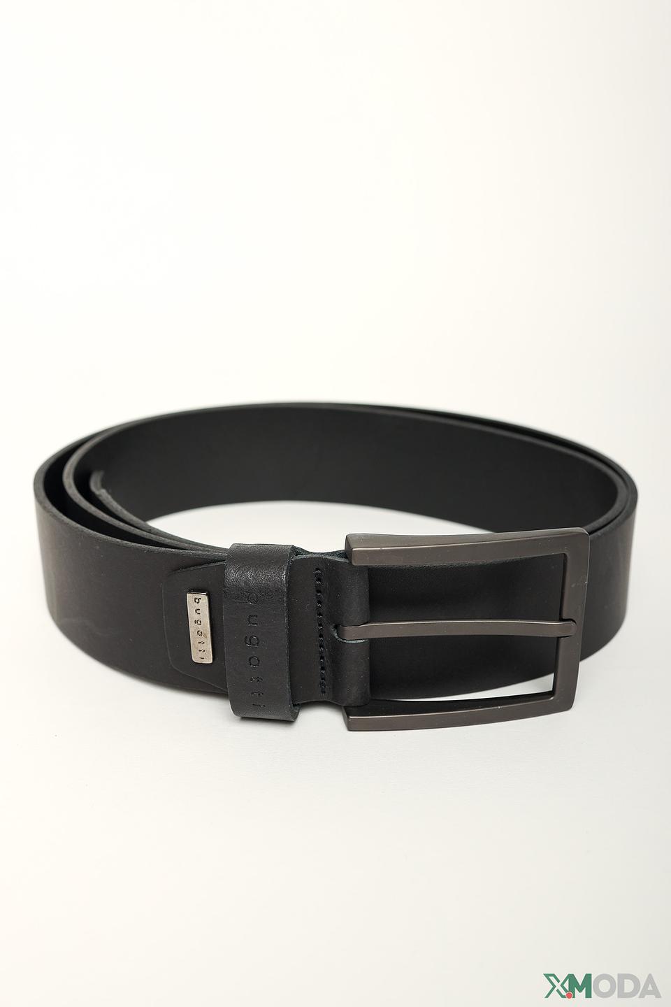 Ремень Bugatti кожаный чёрный