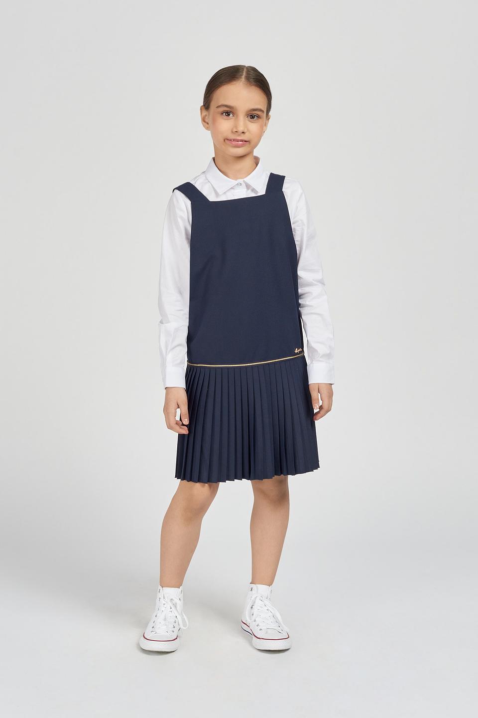 Платье Choupette синего цвета с плиссировкой