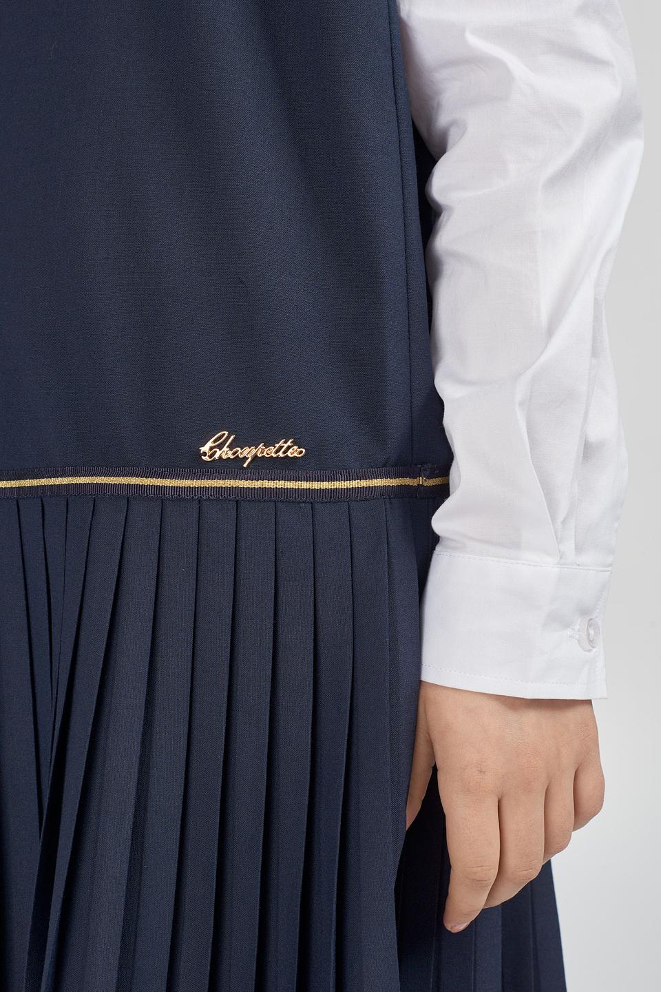 Платье Choupette синего цвета с плиссировкой