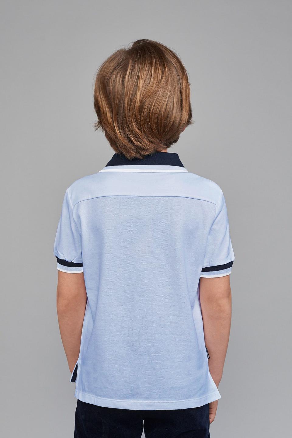 Рубашка-поло Choupette Голубой с контрастным воротником