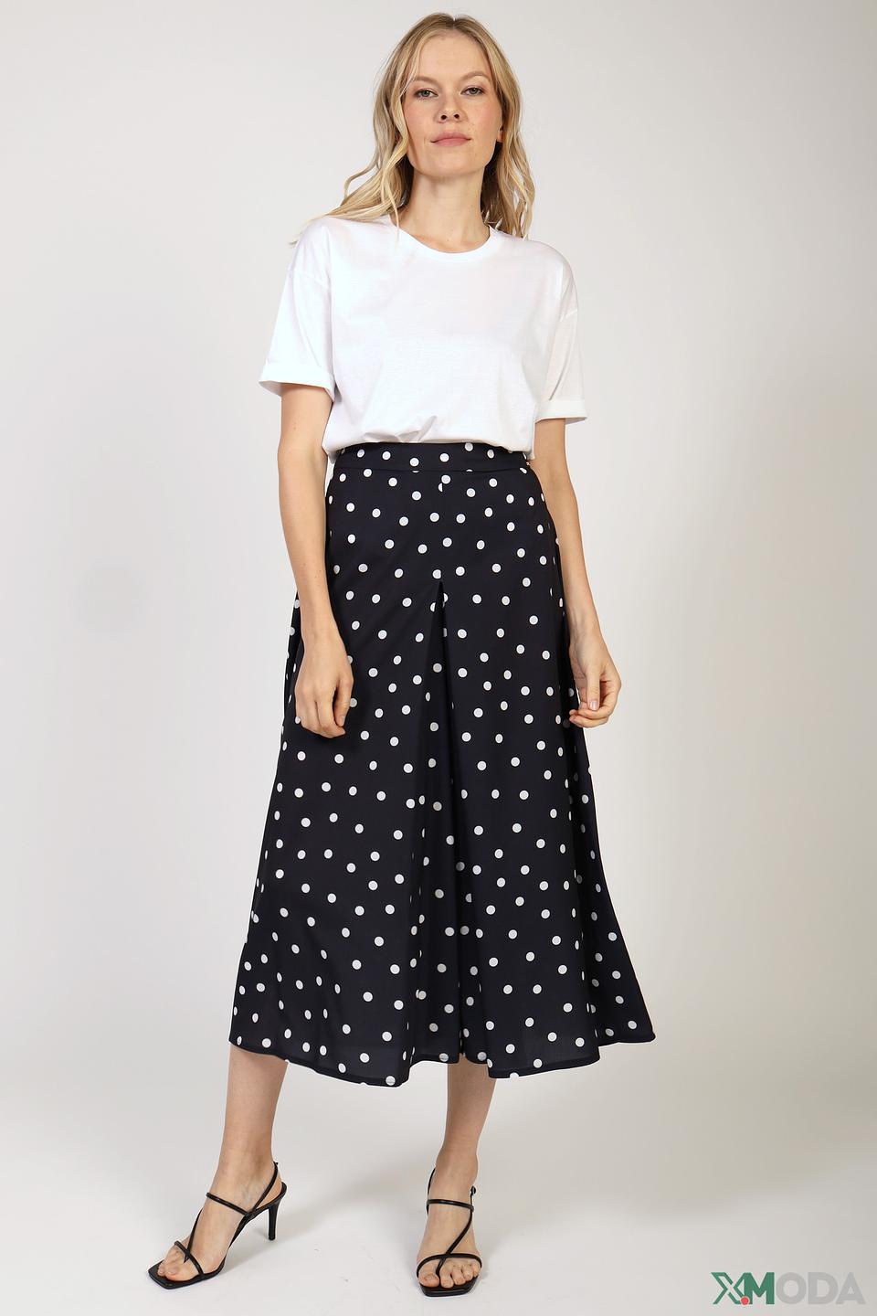 Юбка Cinque в горошек чёрная