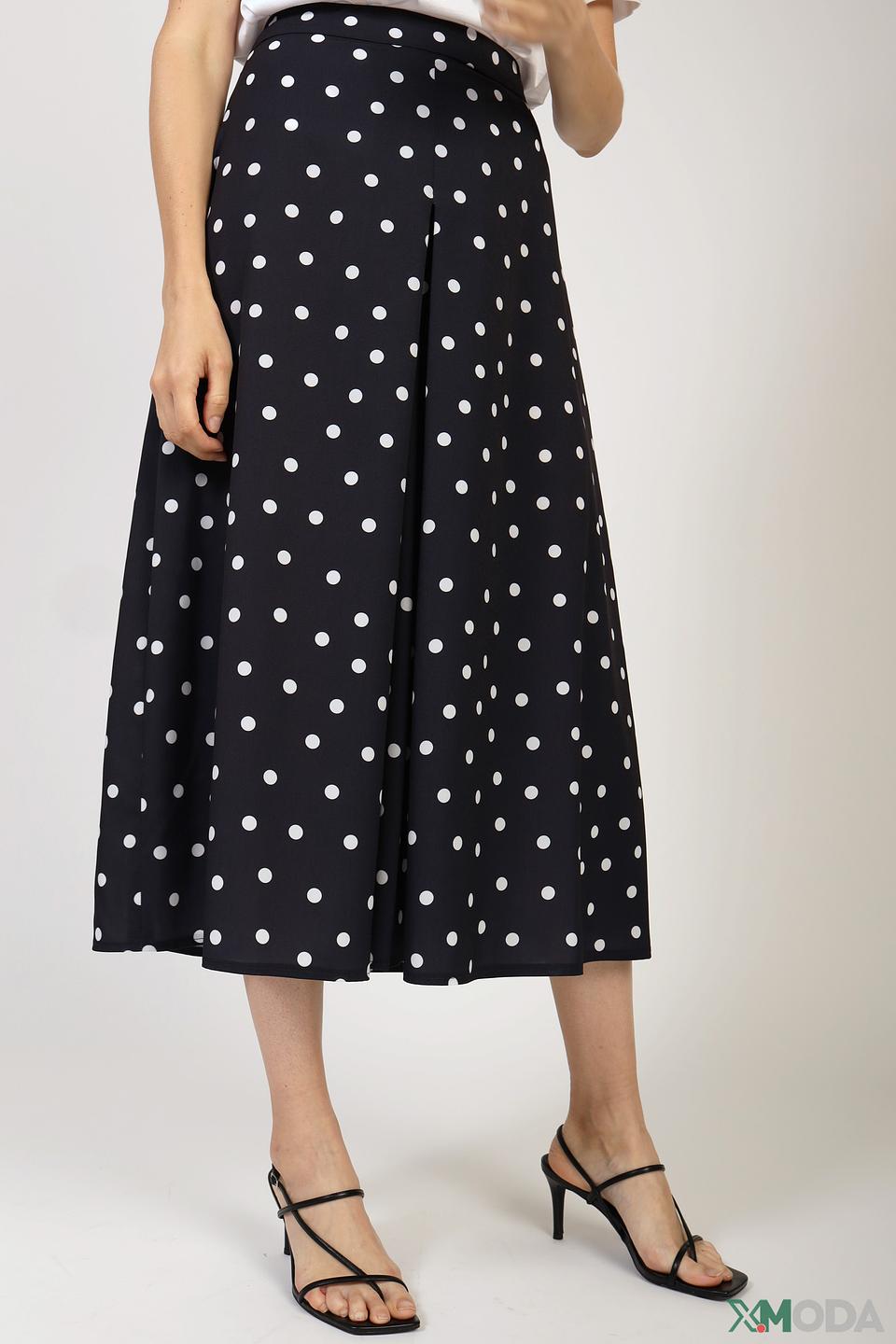 Юбка Cinque в горошек чёрная