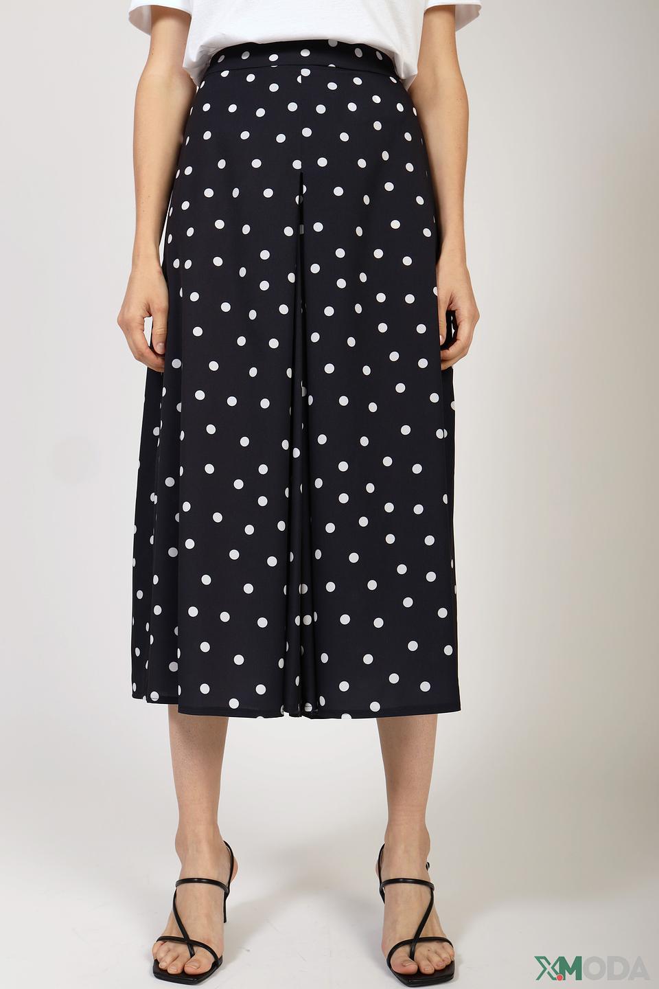 Юбка Cinque в горошек чёрная