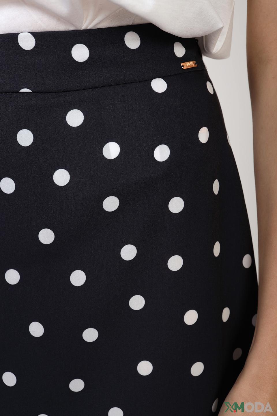 Юбка Cinque в горошек чёрная