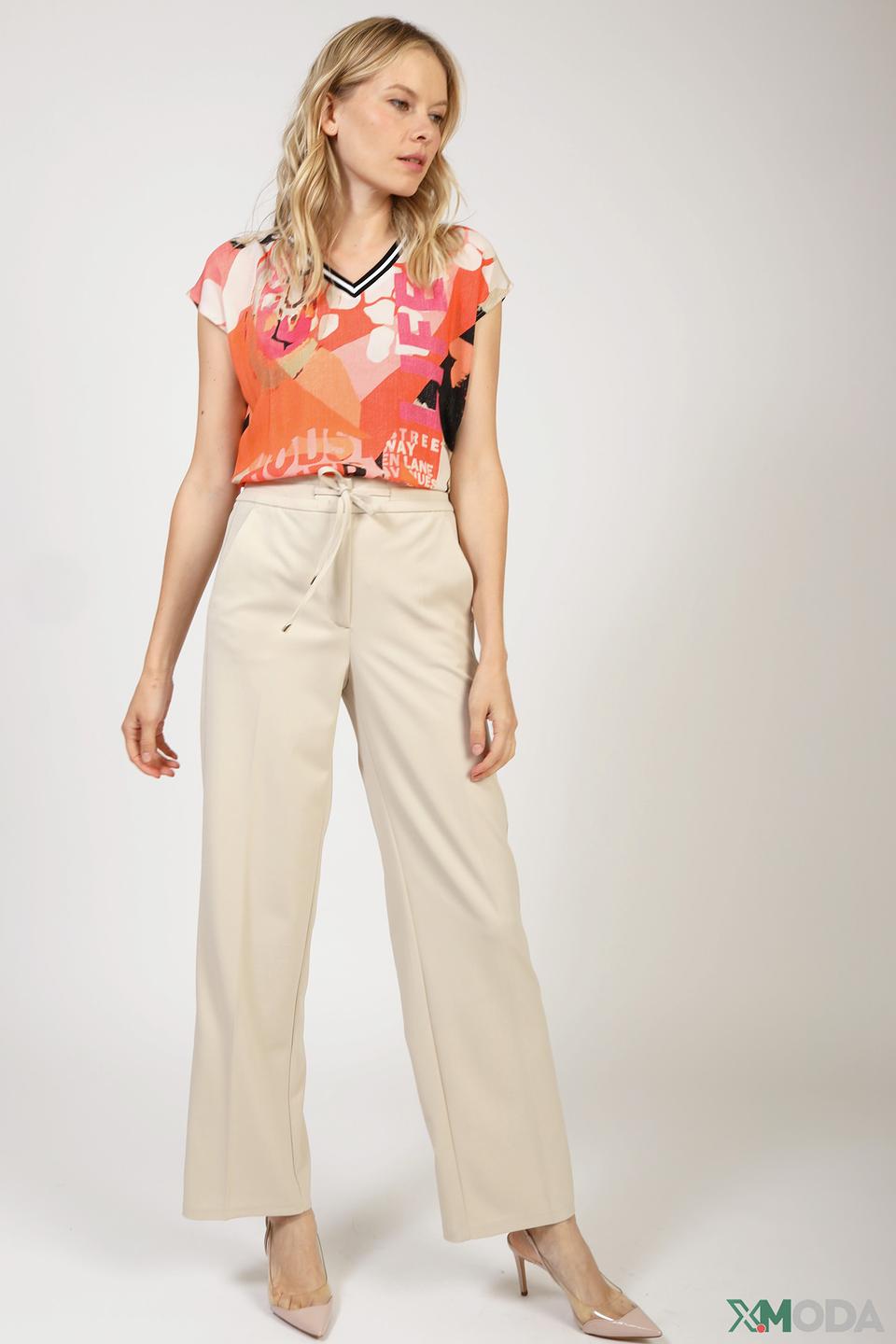 Блуза SE Stenau с принтом оранжевый