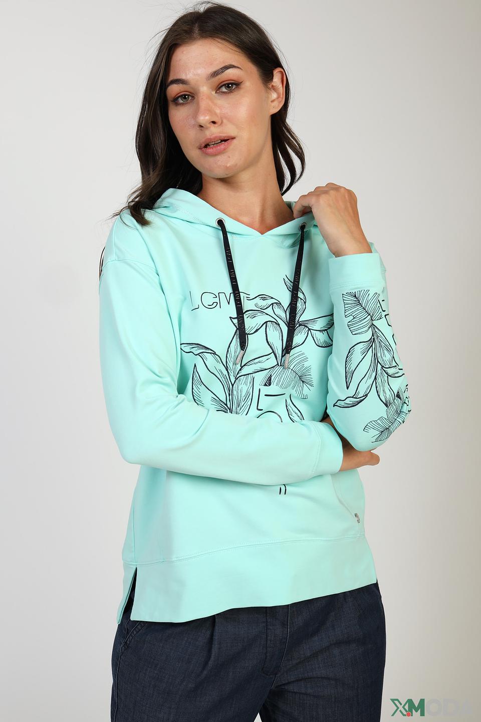 Пуловер Lecomte с принтом мятный