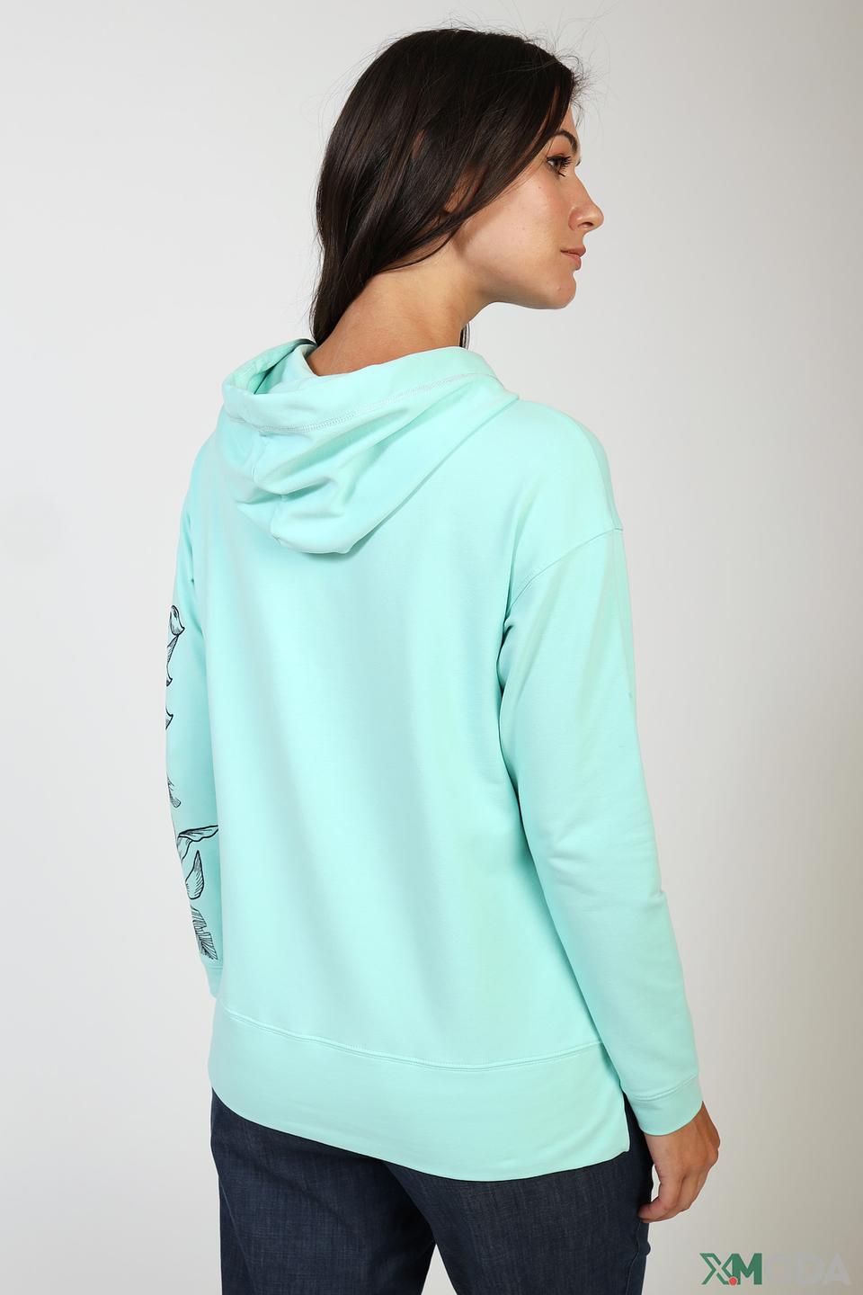 Пуловер Lecomte с принтом мятный