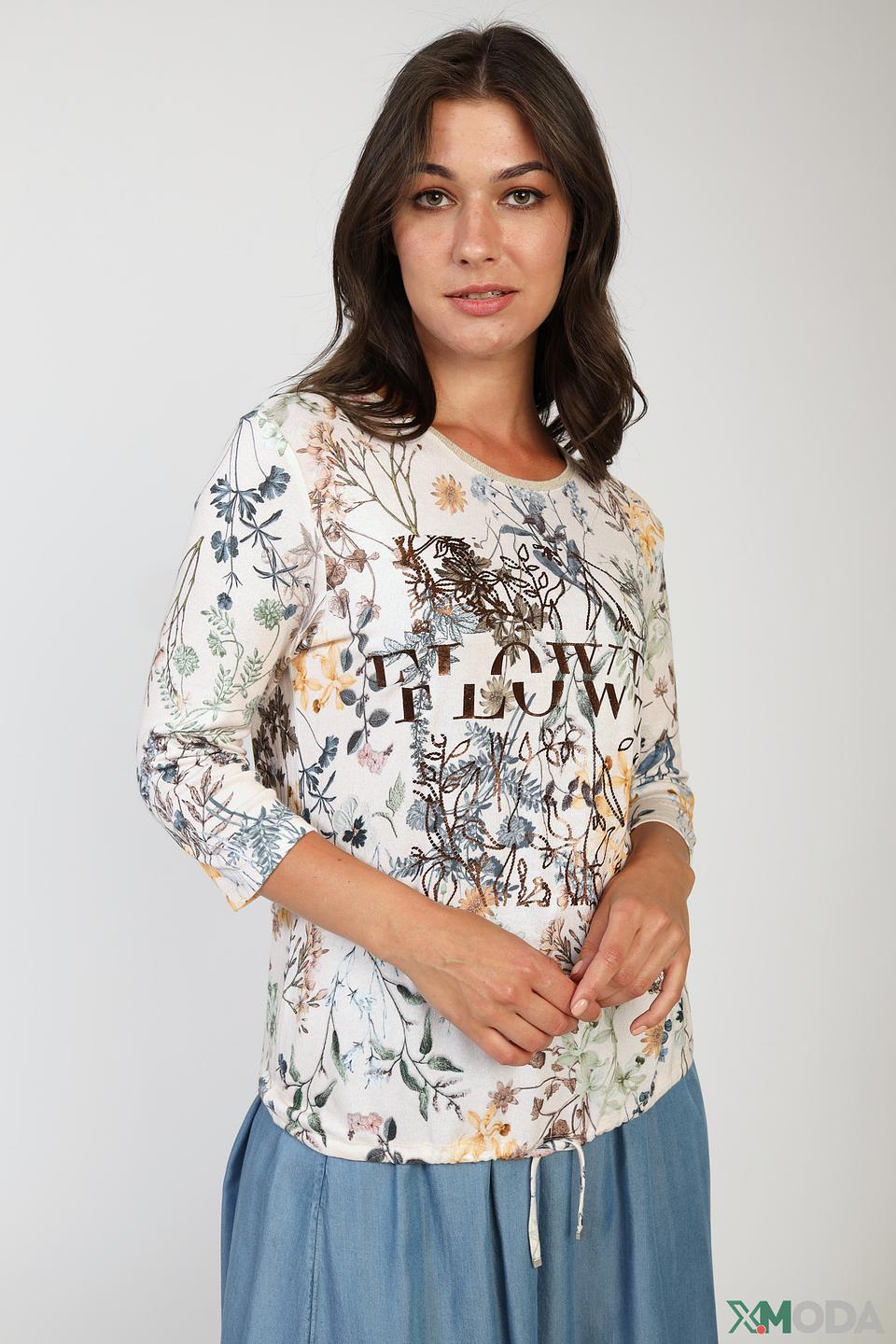 Пуловер Lecomte с цветочным принтом