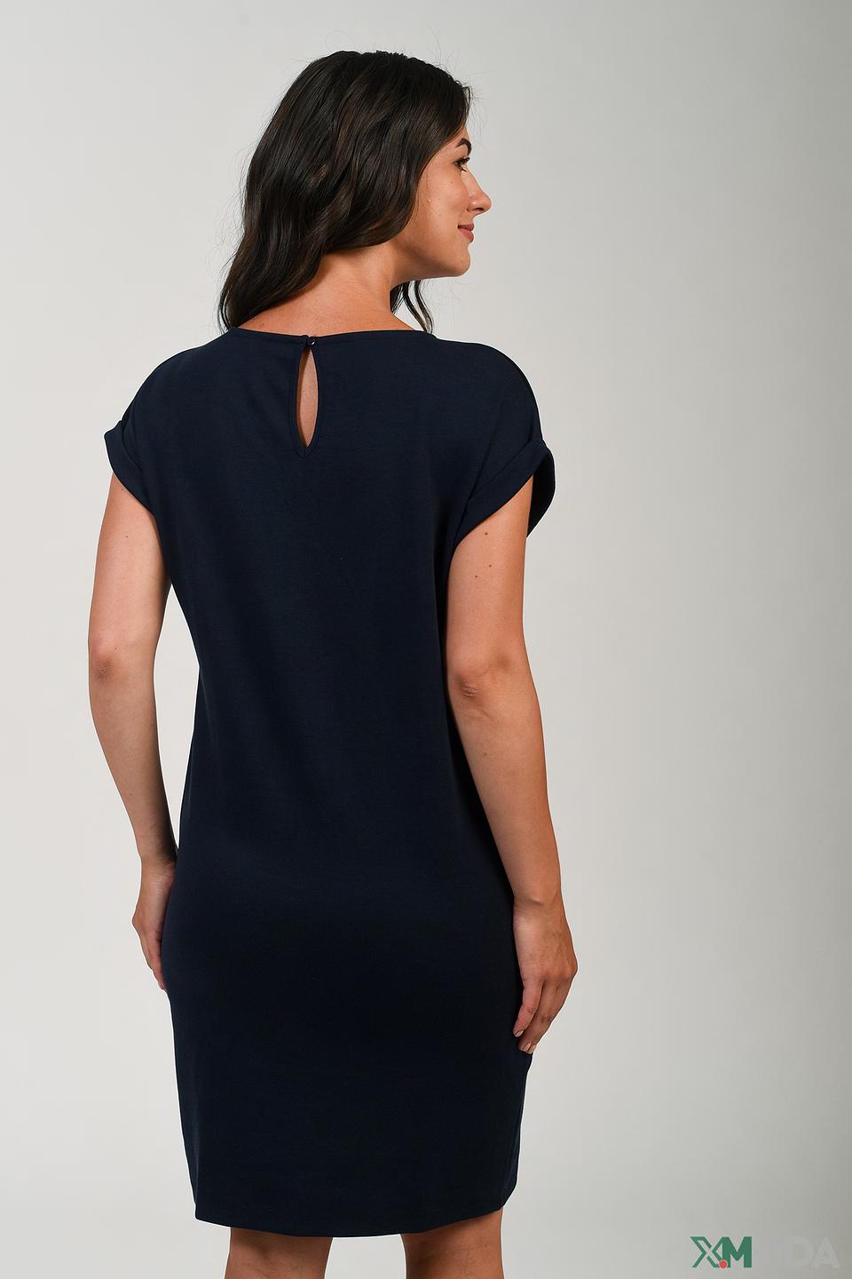 Платье Olsen приталенное темно-синее