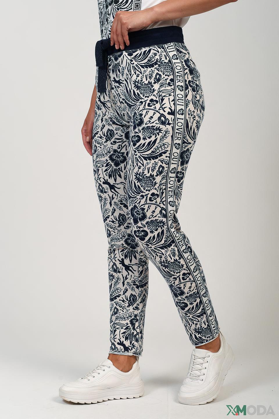 Брюки Oui с цветочным принтом