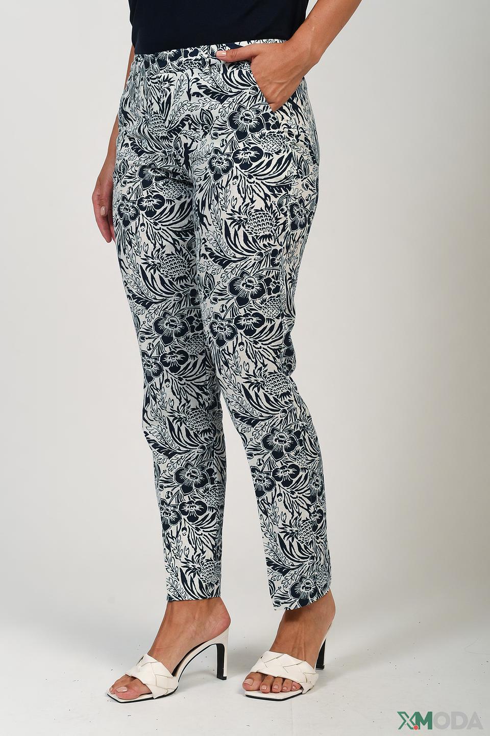 Брюки Oui с цветочным принтом