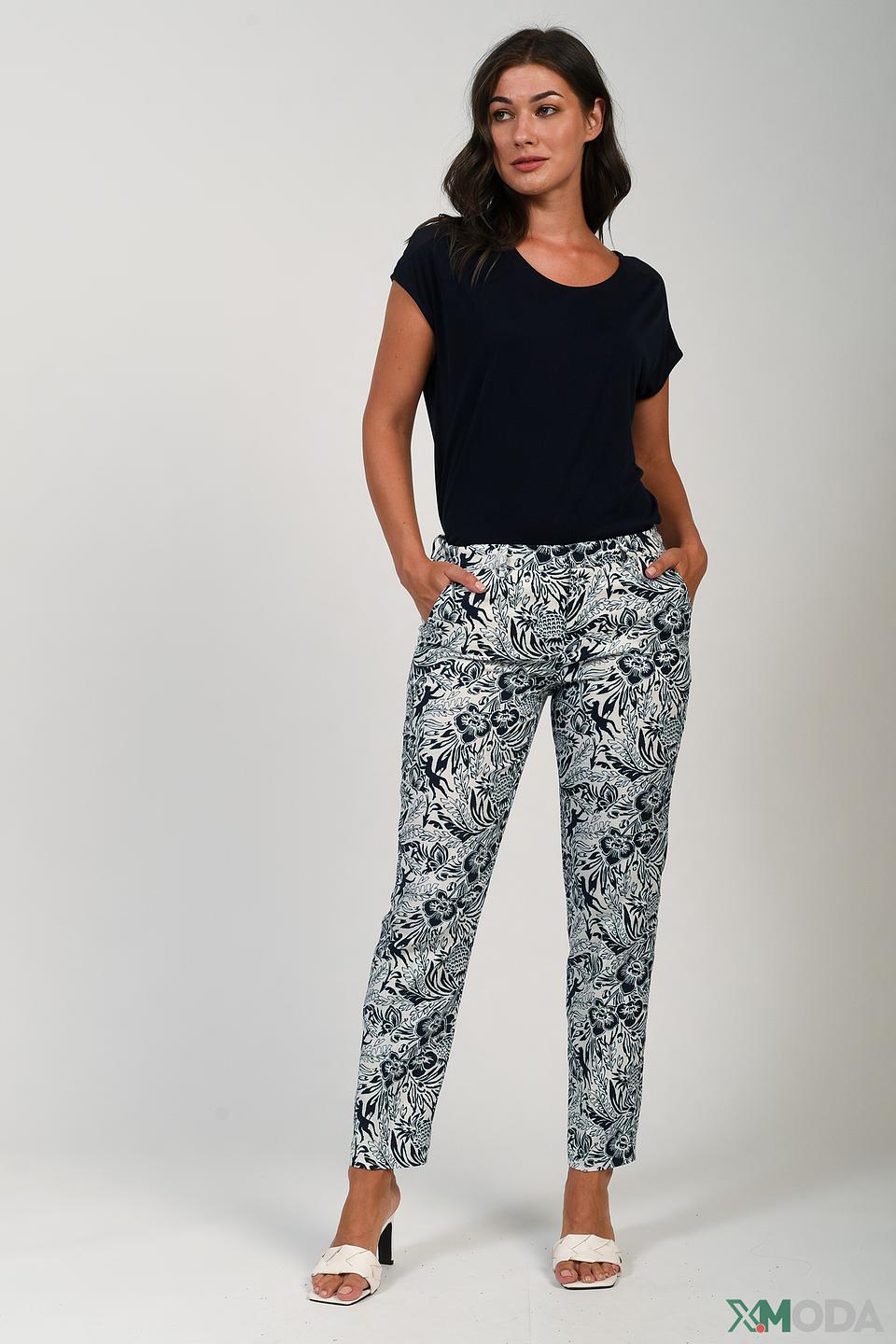 Брюки Oui с цветочным принтом
