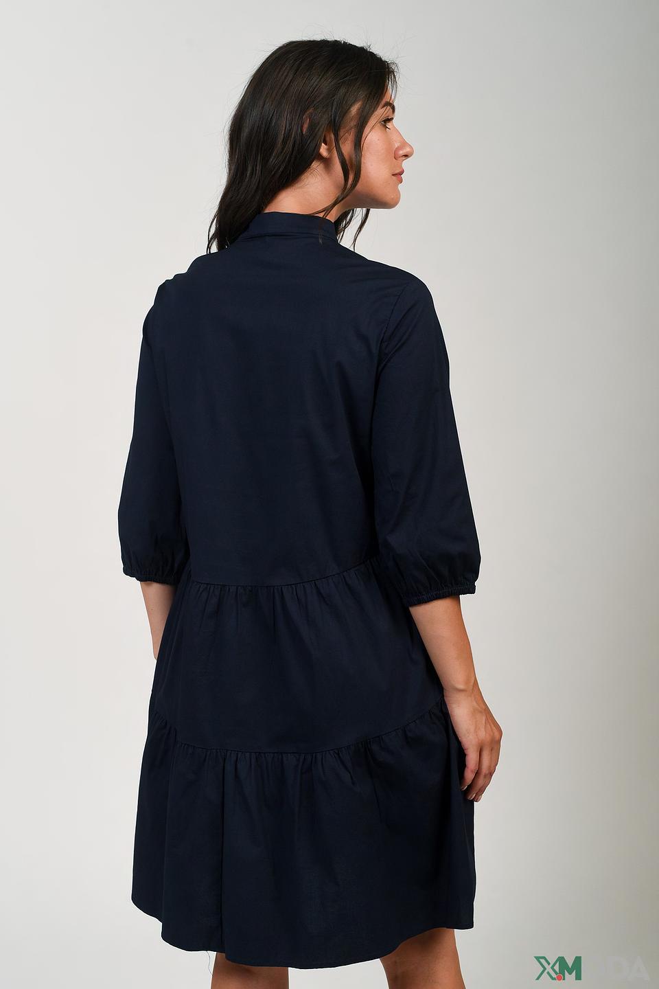 Платье Oui приталенное тёмно-синее