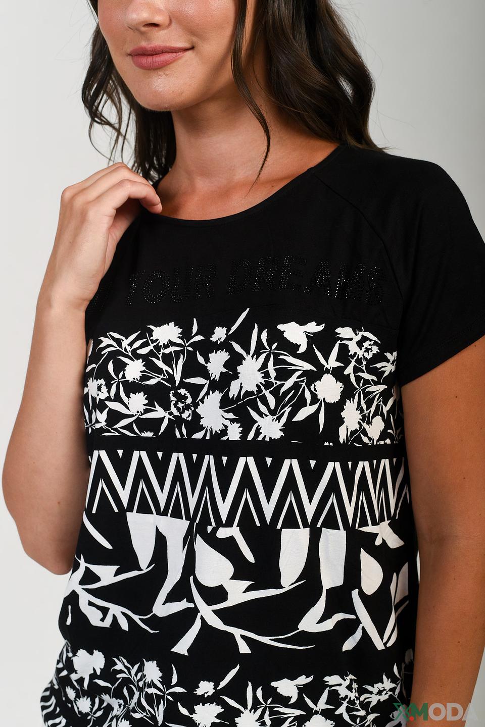Футболка Betty Barclay с принтом чёрная
