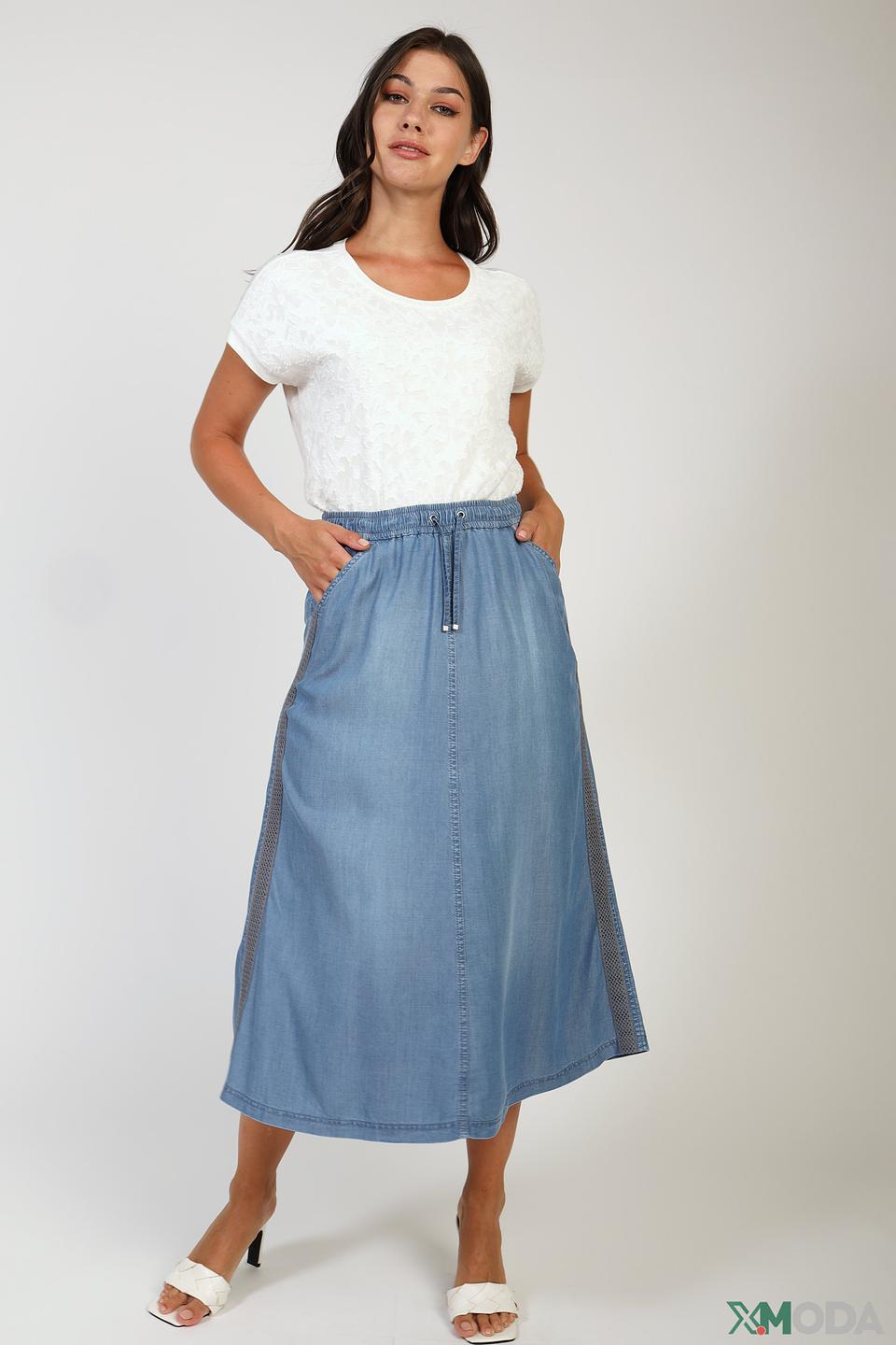 Футболка Lecomte женская белая с кружевом