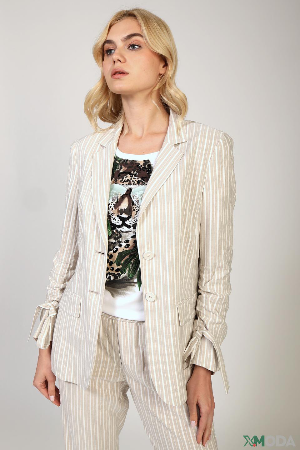 Жакет Marc Cain в полоску бежевый