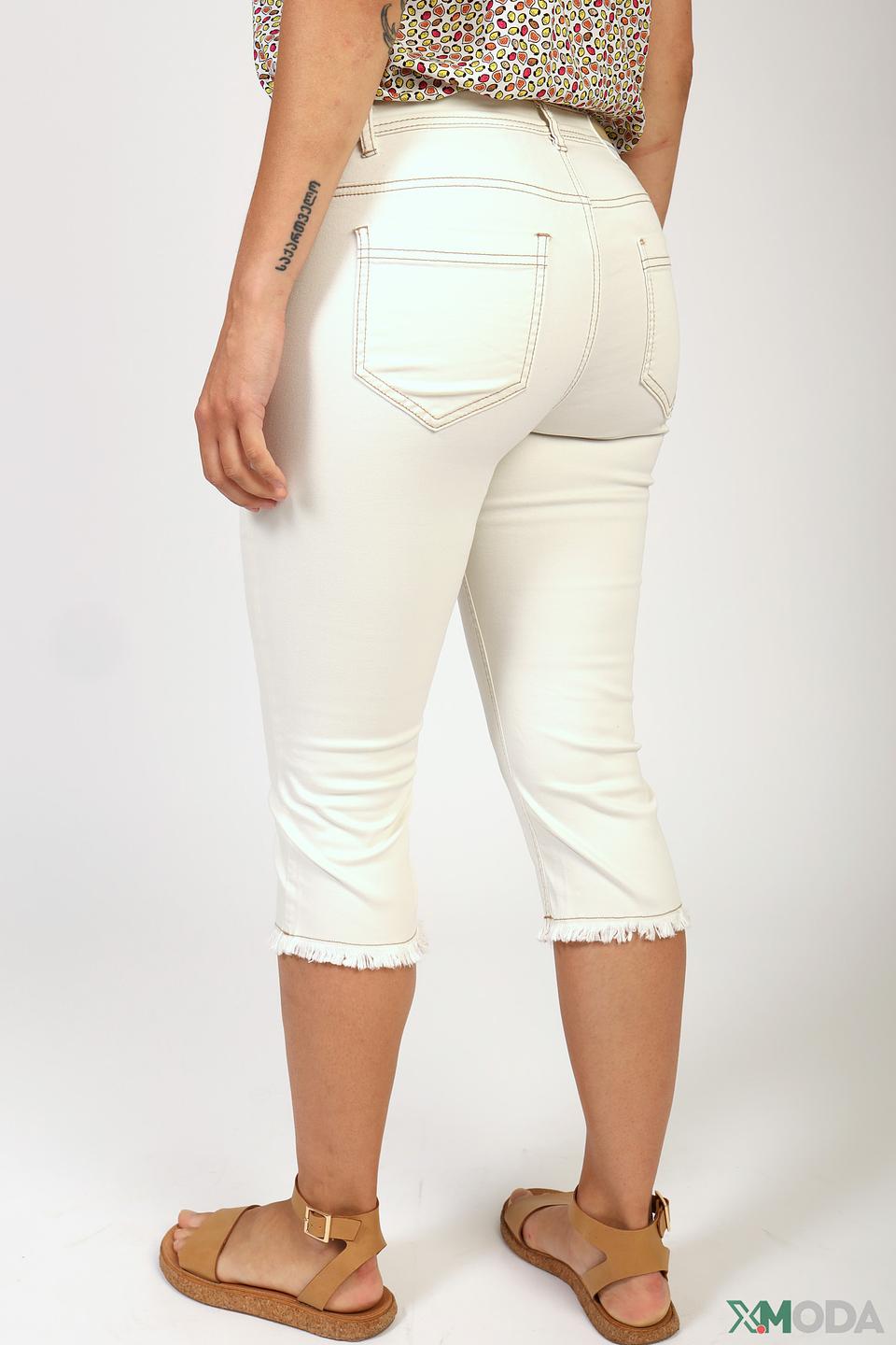 Бриджи Taifun с бахромой белые